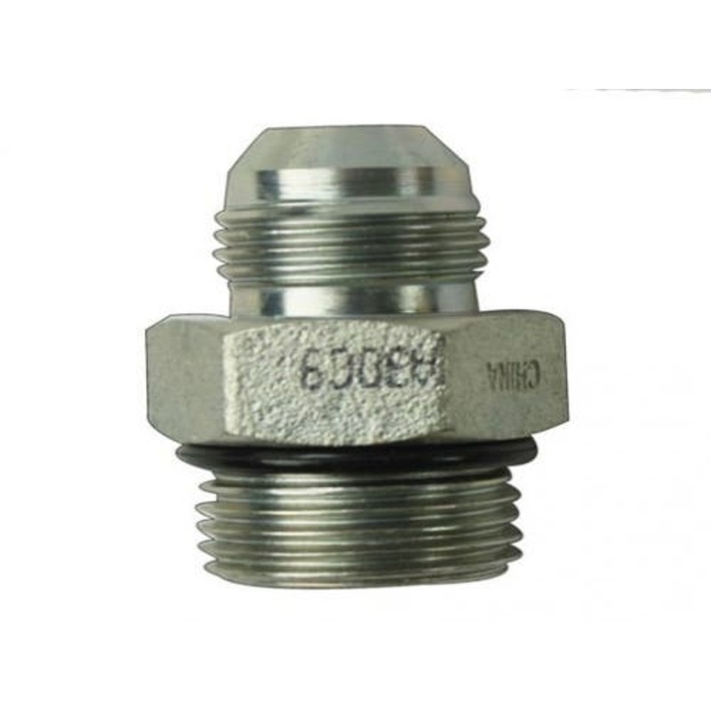 Brennan 6400-08-10 Hydraulic Adapter 1/2" Male JIC 37 x 5/8" Male O-Ring 3/4-16 x 7/8-14 NPT