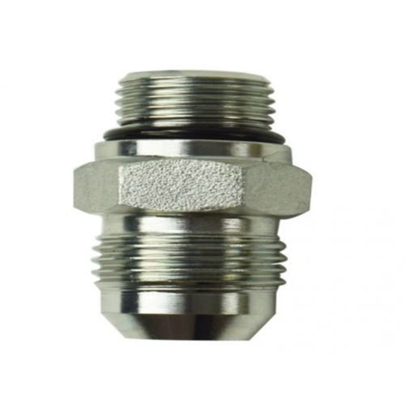 Brennan 6400-12-10 Hydraulic Adapter 3/4" Male JIC 37 x 5/8" Male O-Ring 1-1/16-12 x 7/8-14 NPT