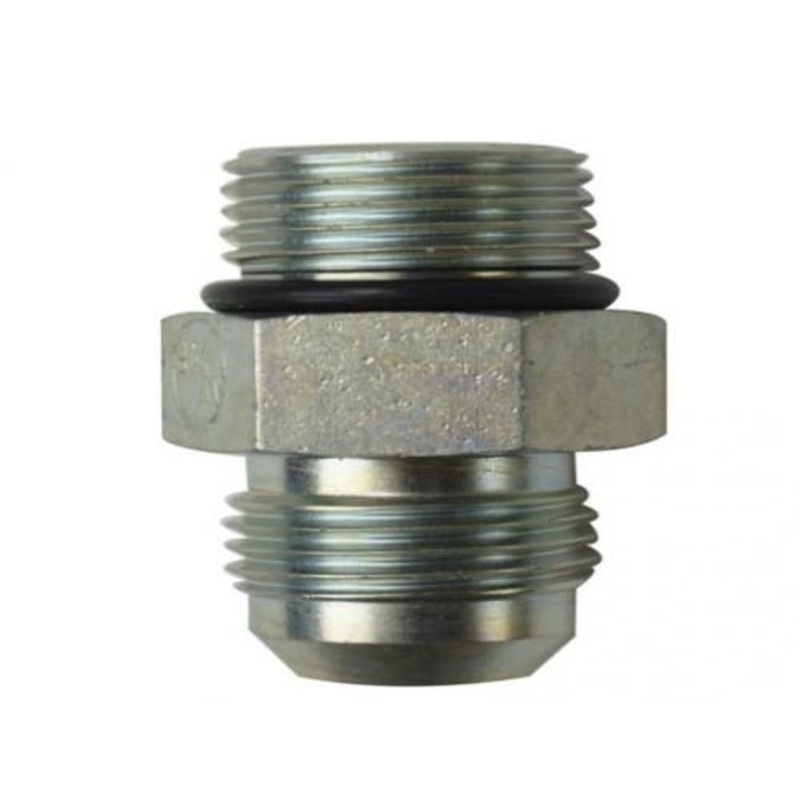 Brennan 6400-12-12 Hydraulic Adapter 3/4" Male JIC 37 x 3/4" Male O-Ring 1-1/16-12 x1-1/16-12 NPT