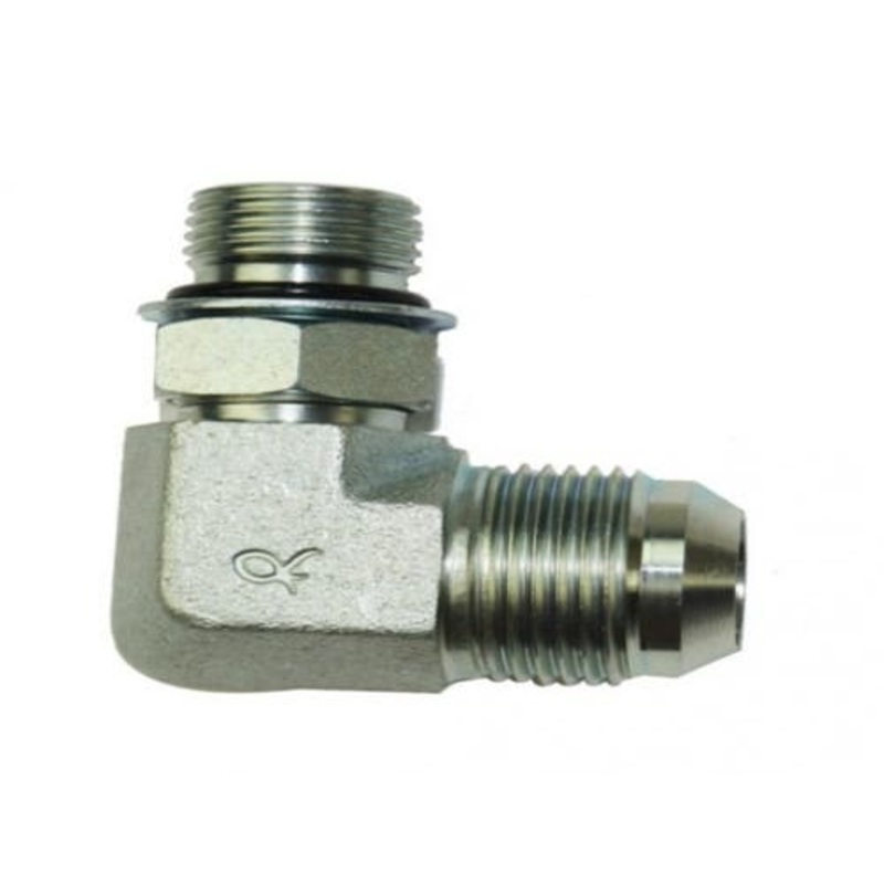 Brennan 6801-12-10 Hydraulic Adapter 90 Angle 3/4" Male JIC 37 5/8" Male O-Ring Fitting