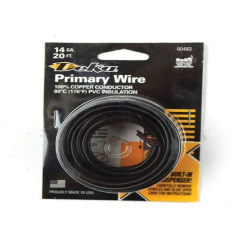 Wire Primary 14 Gauge 20' Black fits Wiring, Relays, Switches Wire