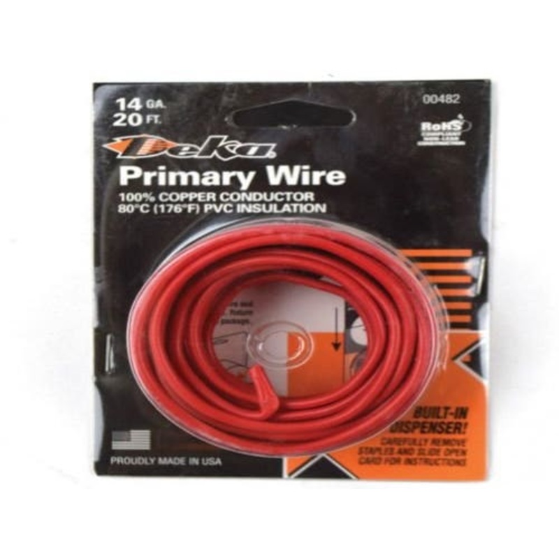 Wire Primary 14 Gauge 20' Red fits Wiring, Relays, Switches Wire