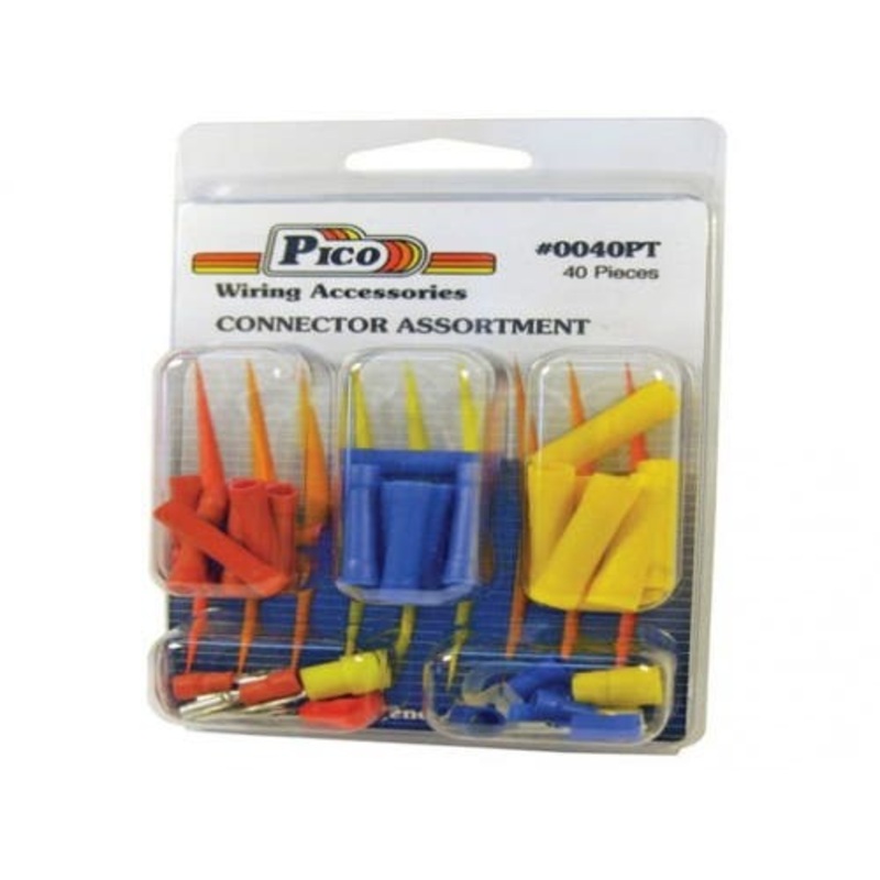 Wiring Terminal and Butt Connector Kit 22-16 16-14 & 12-10 AWG 40 Piece fits Wiring, Relays, Switches Terminals