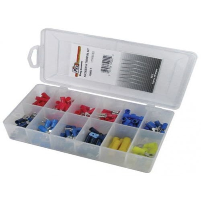 Wiring Terminal Kit-175 Piece Solderless fits Wiring, Relays, Switches Terminals