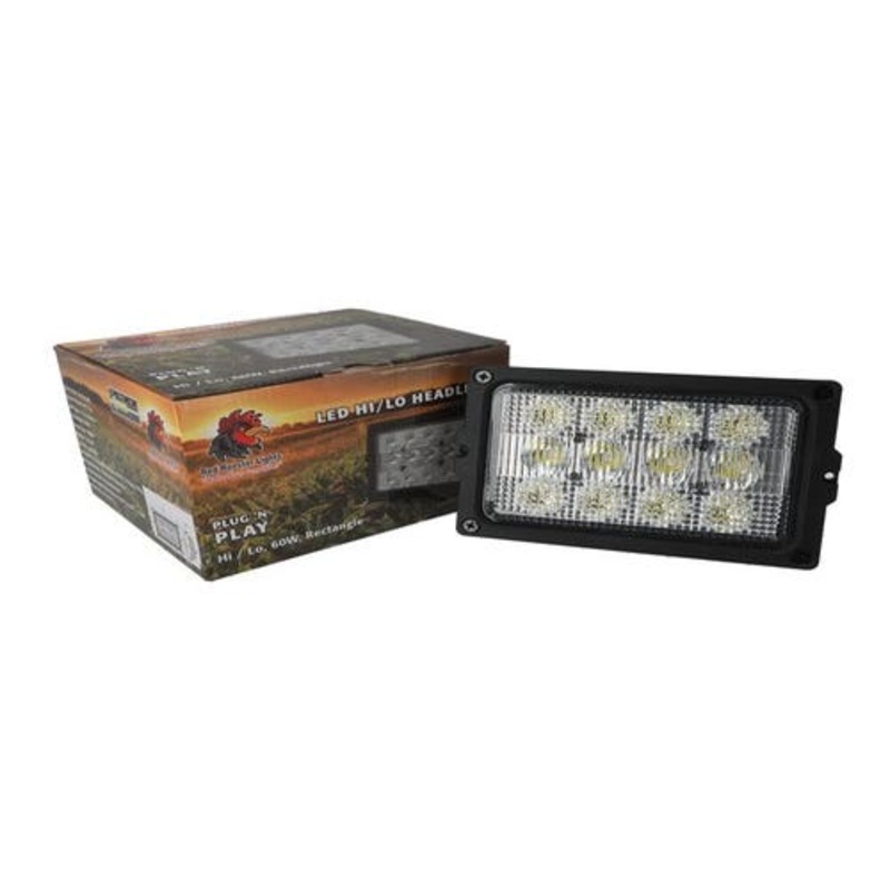 Red Rooster LED Hi/Lo Headlight fits John Deere W110 W150 W155 AFH208686 fits Macdon M100 M105 M150 M155 M155-E4 M200 M205 9350 110268
