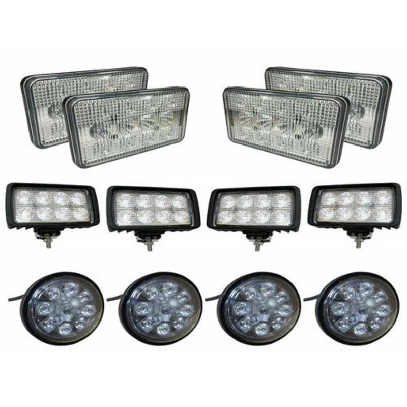 Complete LED Conversion Light Kit fits John Deere 9100 9200 9300 9300T 9400 9400T 9300 RE65423 RE65223 RE68473 RE336111 RE285628 RE561116 RE561117