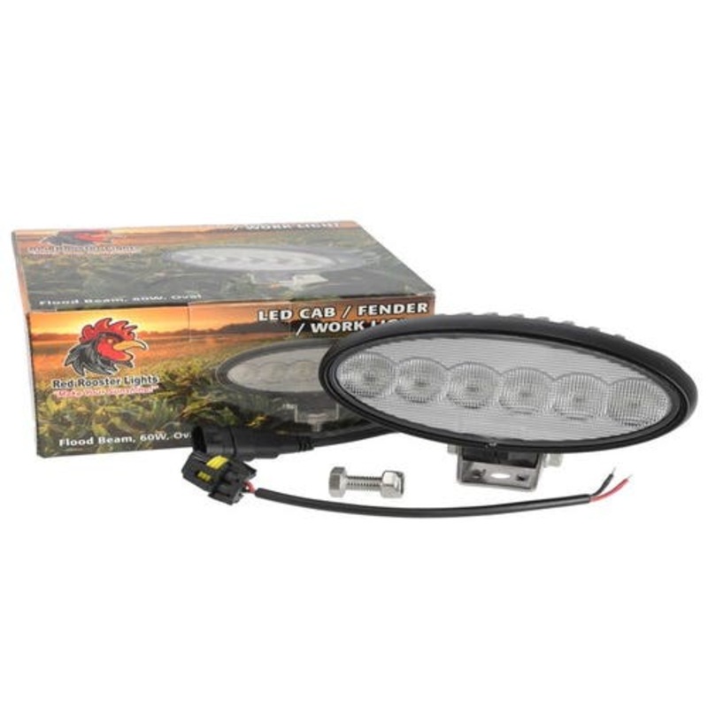 Red Rooster LED Cab / Fender / Work Light fits John Deere 7230R 8225R 8235R 8245R 8260R 8270R 8285R 8295R 8310R 8320R 8320RT 8335R 8345R RE269640