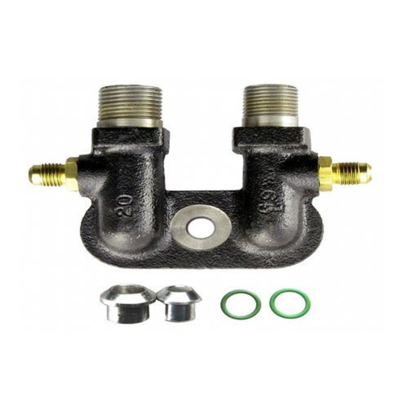 Air Conditiioning Compressor Manifold Kit with R12 Service Port fits Case IH fits Ford fits Deutz fits Hesston fits Steiger fits Ag-Chem fits Hagie