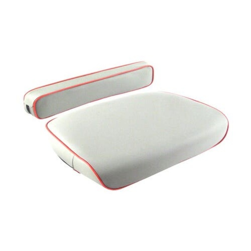 Cushion Set - Vinyl Gray 2 Pieces Strapped Style fits Massey Ferguson TE20 TEA20 TO20 TO30 TO35 30 35 40 50 65 85 150 165 230 235 240 245 250 265 283