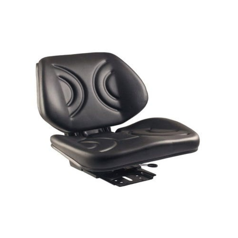 Low Back Seat Black Vinyl with Mechanical Suspension fits John Deere 2030 2040 2355 fits New Holland fits Massey Ferguson 3647575M92 fits Ford