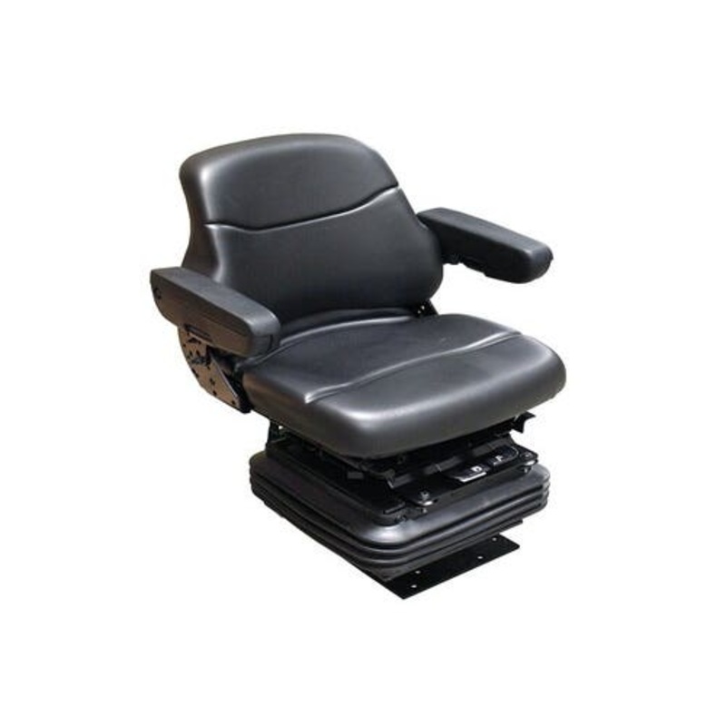 Sears Seat Assembly - Mechanical Suspension Mid Back Black Vinyl fits John Deere 310G 310J 310SG 310SJ 315SG 315SJ 325J 410G 410J 710G 710J AT377302
