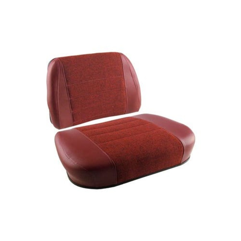 Seat Cushion Set - Fabric and Vinyl Maroon with Welded Brackets fits White 2-85 2-105 2-135 2-155 2-180 8700 8900 8920